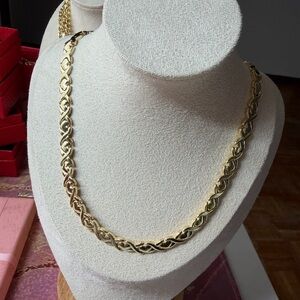 Elegant 14k laminated Gold Chain Necklace and bracelet